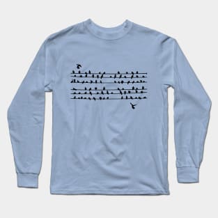 Birds on a wire Long Sleeve T-Shirt